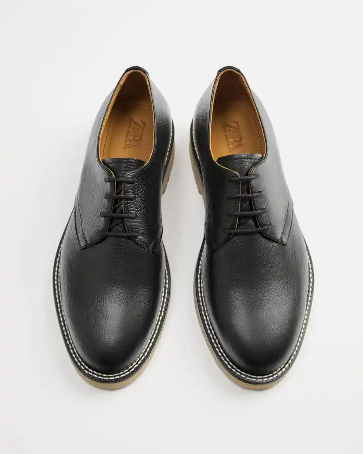 Negro Black Leather Shoe 2510620040_1